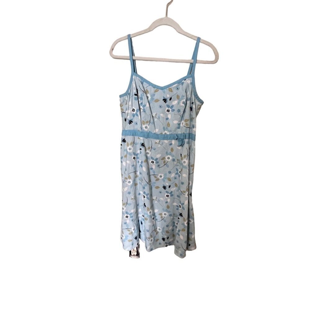 Ann Taylor LOFT Petites Floral Linen-Blend Dress Sleeveless Size 12P  summer‎